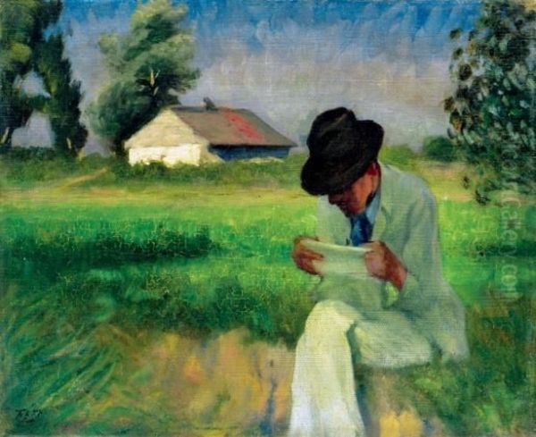 Summer Afternoon Oil Painting by Istvan Reti