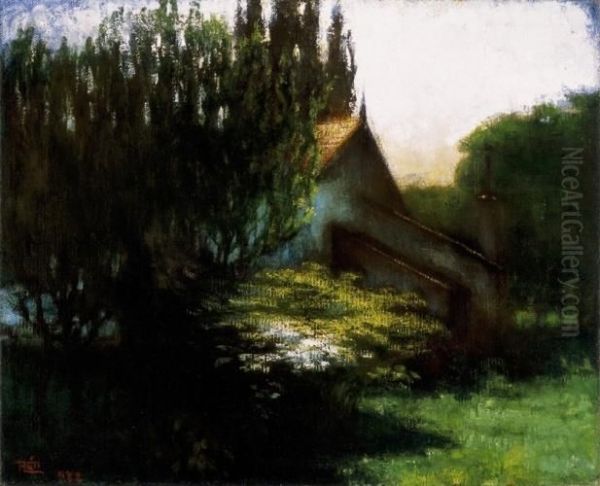 Landscape In Nagybanya by Istvan Reti