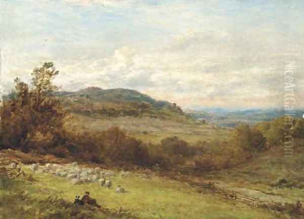 On the Surrey hills Oil Painting by Alfred Walter Williams