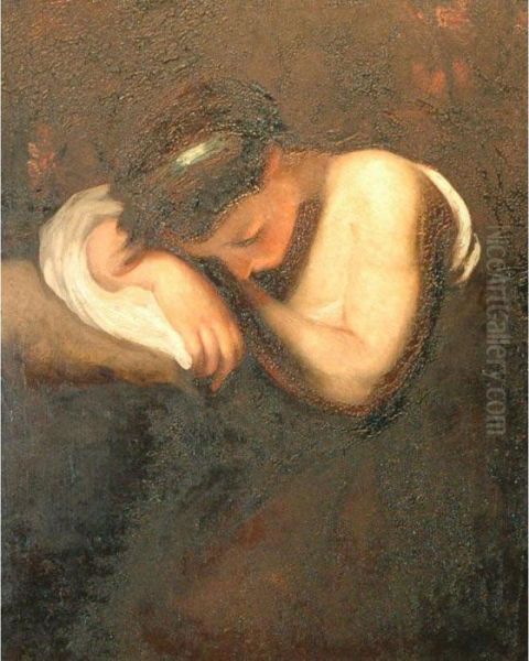 Sleeping Girl Oil Painting by Sir Joshua Reynolds