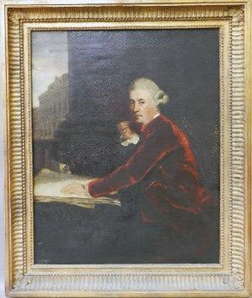 Portrait Of Sir William Chambers Ra Oil Painting by Sir Joshua Reynolds