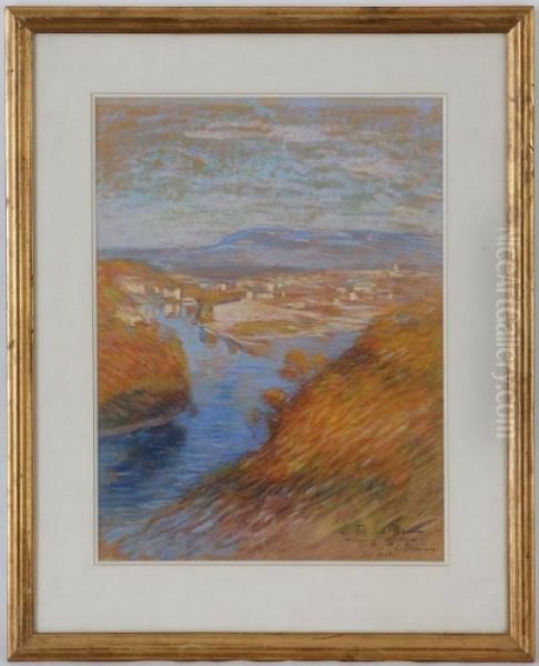 Paysage Mediterraneen Oil Painting by Louis Rheiner