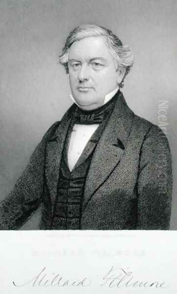 Millard Fillmore, engraved by Thomas B. Welch (1814-74) after a daguerreotype Oil Painting by Whitehurst, Jesse H.