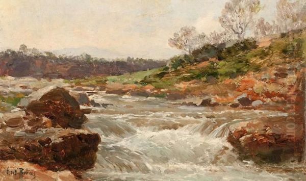 Vista Fluvial Oil Painting by Antonio Ribas Olivier