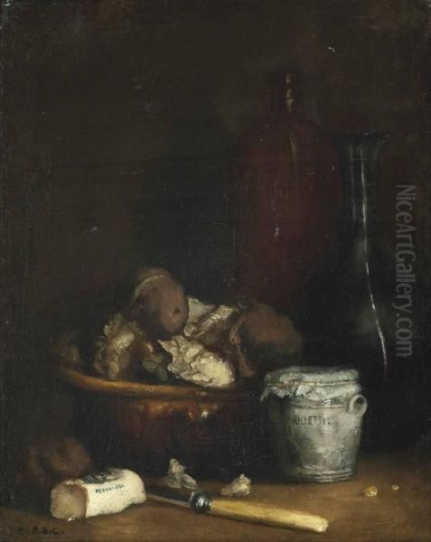 Rillettes Avec Accompagnements Oil Painting by Theodule Augustine Ribot