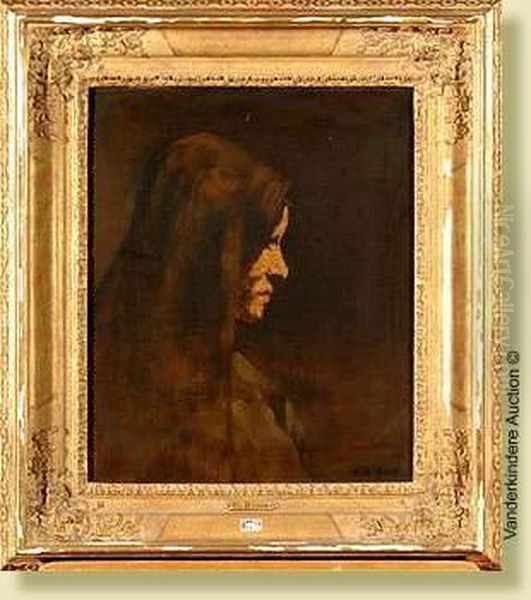 La Picarde Oil Painting by Theodule Augustine Ribot