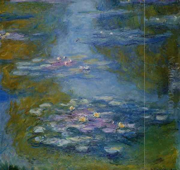 Water-Lilies Oil Painting by Manuel Wssel de Giumbarda