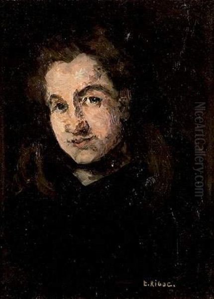 Portrait Oil Painting by Theodule Augustine Ribot