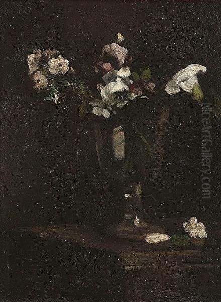 Nature Morte Aux Fleurs Oil Painting by Theodule Augustine Ribot