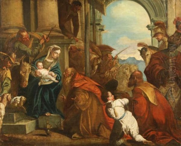 Adoration Of The Magi Oil Painting by Sebastiano Ricci