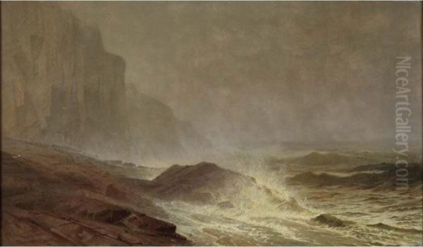 Coast Of Cornwall Oil Painting by William Trost Richards