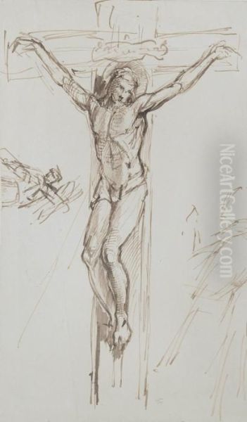 The Crucifixion Oil Painting by George Richmond