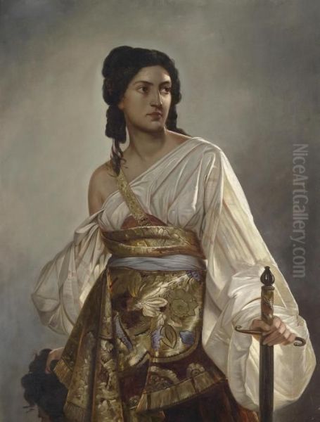 Judith Oil Painting by August Riedel