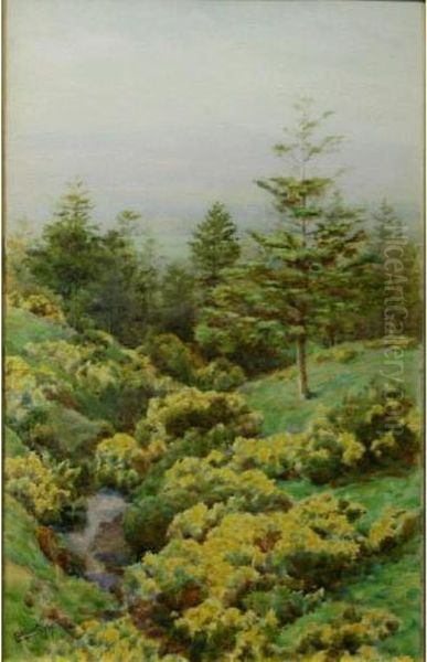 A Lakeland Scene Oil Painting by Cuthbert Rigby