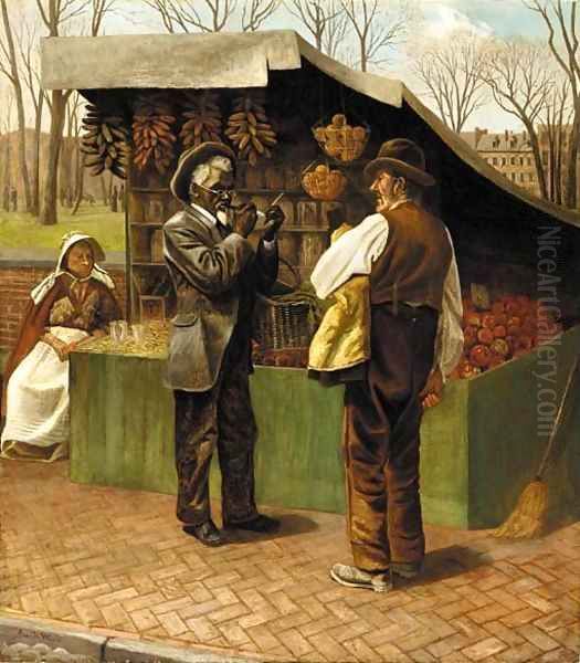 The Fifteenth Amendment (or Civil Rights) Oil Painting by George Bacon Wood