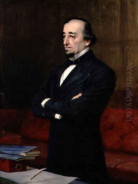 Portrait of Benjamin Disraeli, 1st Earl of Beaconsfield (1804-81), 1878 Oil Painting by Henry Jr. Weigall