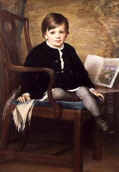 Portrait of a Boy Oil Painting by Henry Jr. Weigall