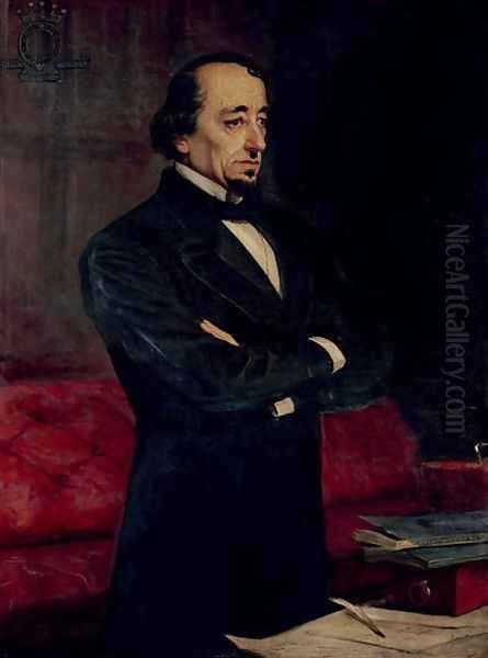 Portrait of Disraeli Oil Painting by Henry Jr. Weigall