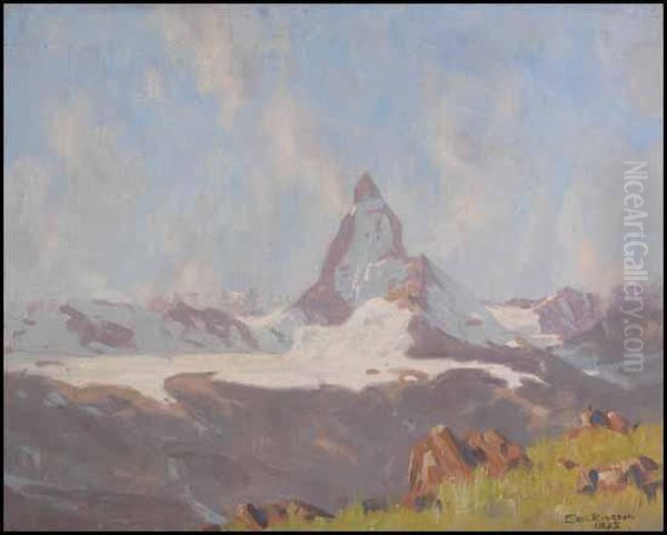 The Matterhorn Oil Painting by Eric John Benson Riordon