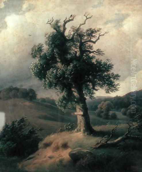 Braddocks Grave, 1855 Oil Painting by Paul Weber