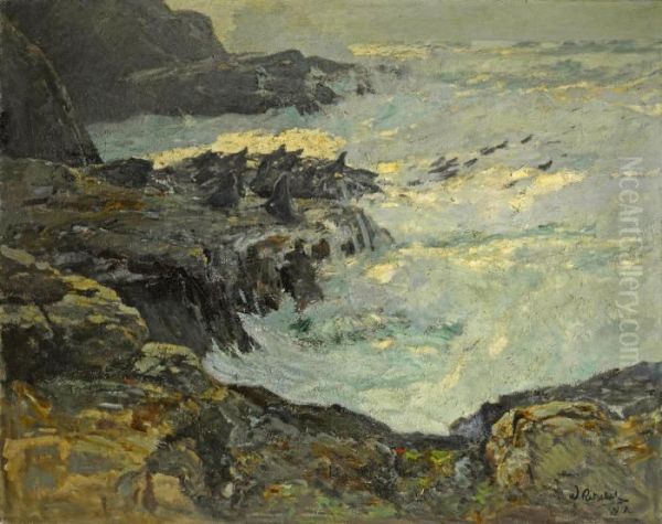 Evening Tide, California Coast Oil Painting by William Frederick Ritschel