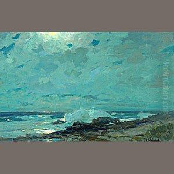 Moonlit Shore Oil Painting by William Frederick Ritschel