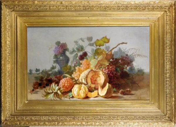 Nature Morte Aux Fruits Oil Painting by Henri Robbe