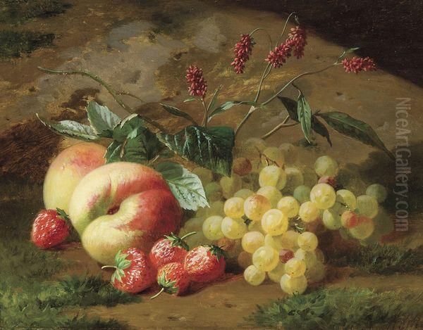 Nature Morte Aux Fruits Oil Painting by Henri Robbe