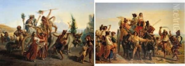 Fete Villageoise Dans Le Sud De L'italie Oil Painting by Louis-Leopold Robert