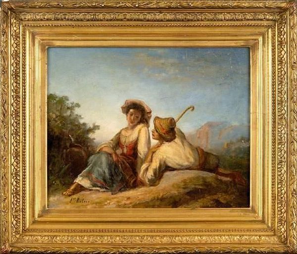 Couple Napolitain. Oil Painting by Louis-Leopold Robert