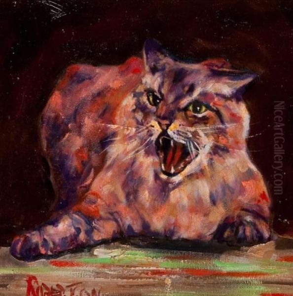 Study Of A Cat by David Thomas Robertson