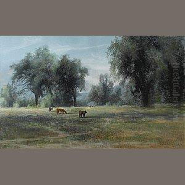 Pastoral Landscape Oil Painting by Charles Robinson