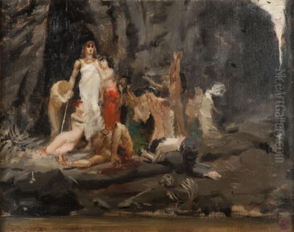 Titre Oil Painting by Georges Antoine Rochegrosse