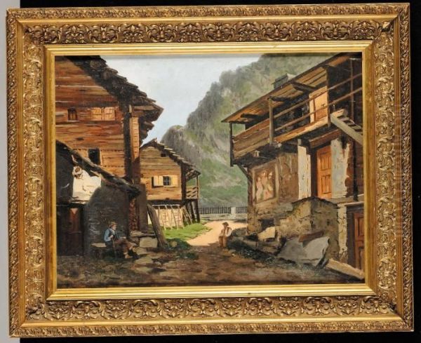 Villaggio Montano Oil Painting by Leonardo Roda