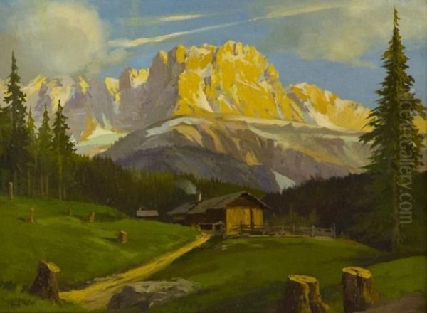 Paesaggio Montano Oil Painting by Leonardo Roda