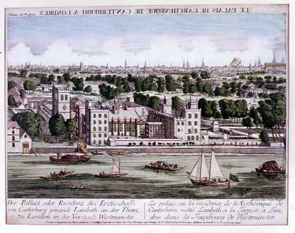 View of Lambeth Palace, c.1750 Oil Painting by Jean Benoit Winckler