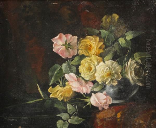 Floral Still Life Oil Painting by Severin Roesen