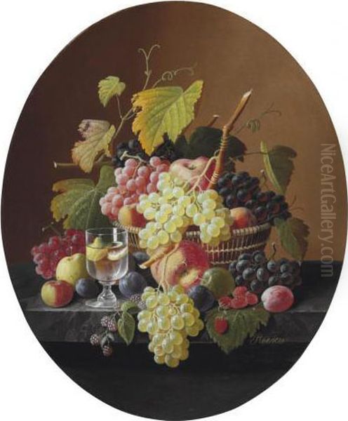 Fruit Still Life Oil Painting by Severin Roesen