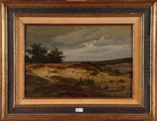 Paysage A Genck Oil Painting by Francois Roffiaen