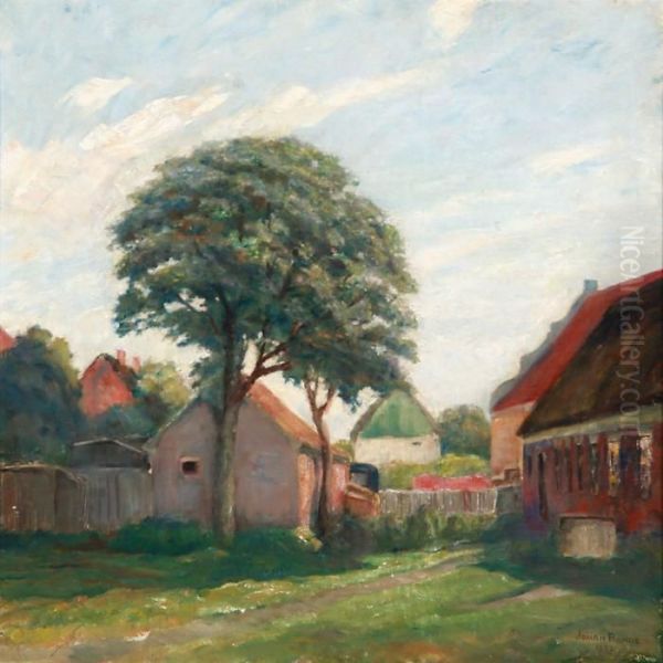 Summer Day In Sonderho Fano Island Oil Painting by Frederik Niels M. Rohde