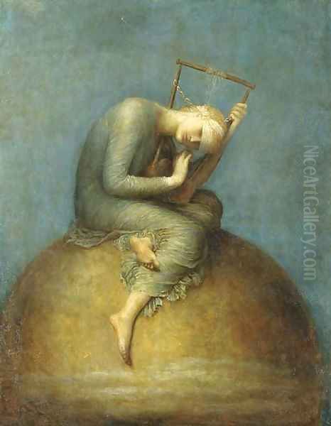 Hope Oil Painting by George Frederick Watts