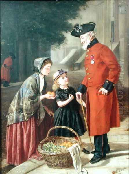 The Chelsea Pensioner Oil Painting by J. Wighton