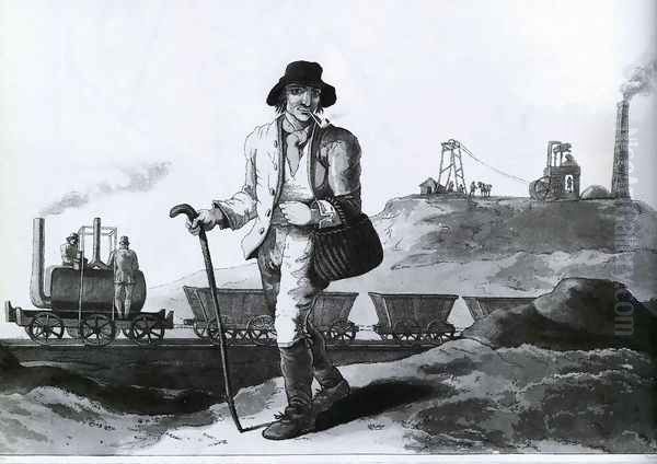 Yorkshire Miner 1814 Oil Painting by George Walker