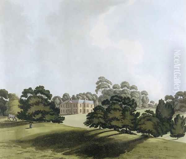 Vinters in Kent, seat of James Whatman Esq., from Views in Kent, 1800 Oil Painting by John George Wood