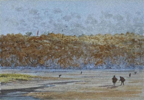 Low Water Oil Painting by Thomas Matthew Rooke