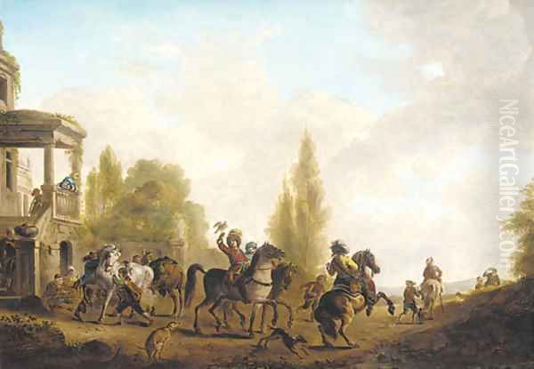 A hawking party 2 Oil Painting by Philips Wouwerman