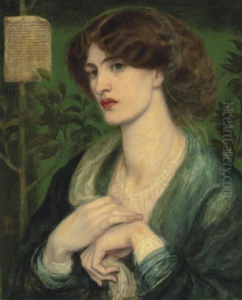 The Salutation Of Beatrice Oil Painting by Dante Gabriel Rossetti