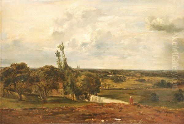 Extensive Landscape Oil Painting by Theodore Rousseau