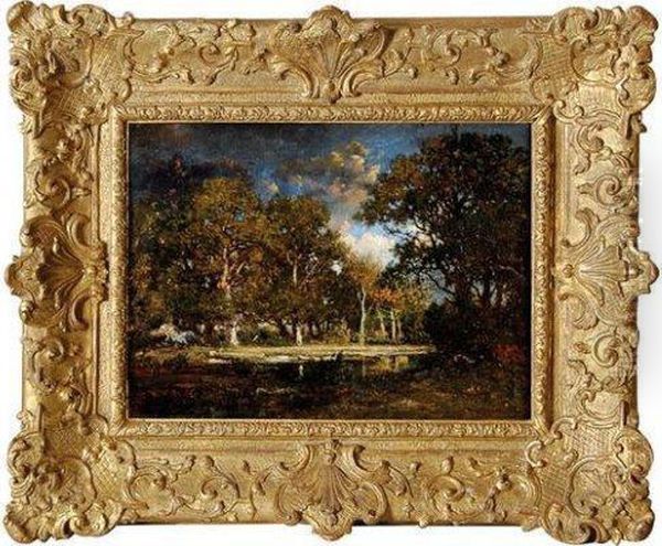 Etang En Foret Oil Painting by Theodore Rousseau