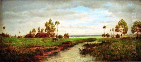 Riviere Dans Le Berry Oil Painting by Theodore Rousseau